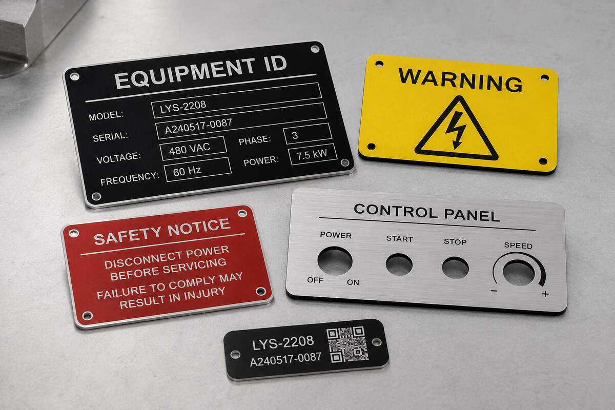 ¿Dónde se utilizan las láminas de plástico para grabar en la identificación industrial?